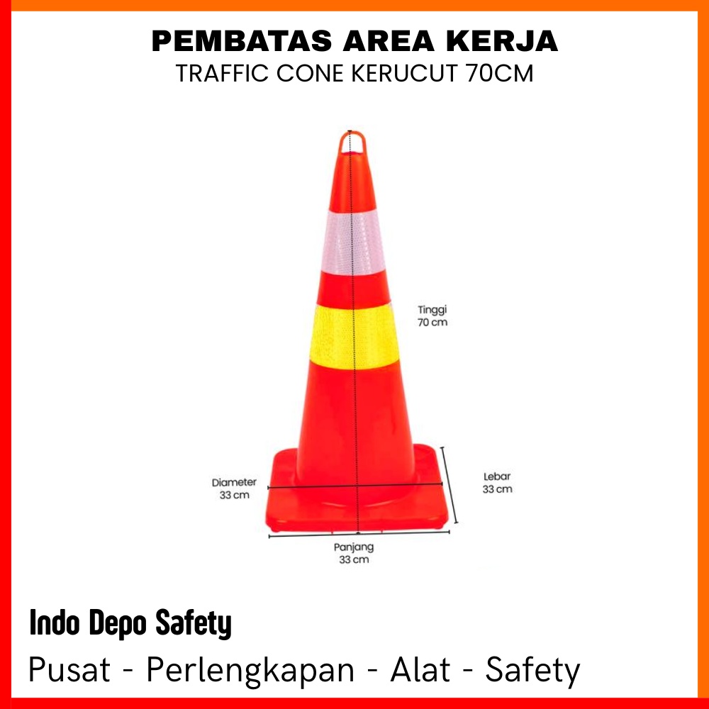 Traffic Cone Pembatas 70CM