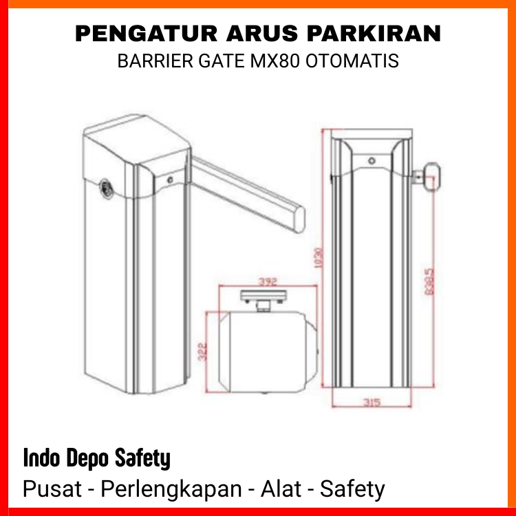 Barrier Gate MX80 Otomatis